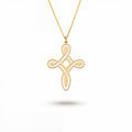 Infinity Cross Necklace in Gold Vermeil over Sterling Silver