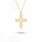 Infinity Cross Necklace in Gold Vermeil over Sterling Silver