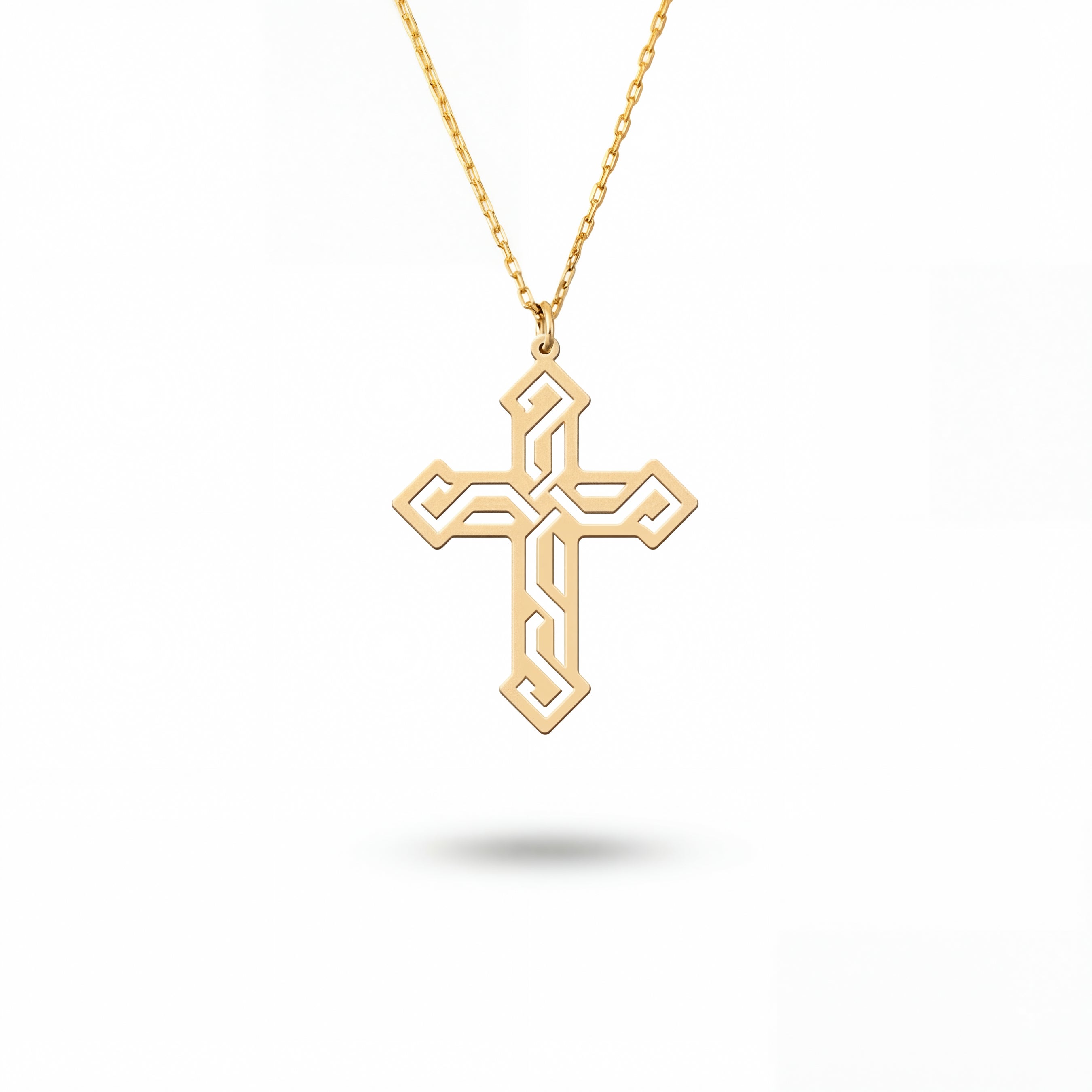 Cross Maze Sterling Silver Necklace