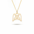 Praying Angel Necklace Gold Vermeil over Sterling Silver