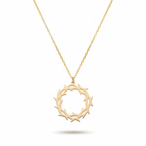 Thorn Crown Gold Plated Sterling Silver Necklace