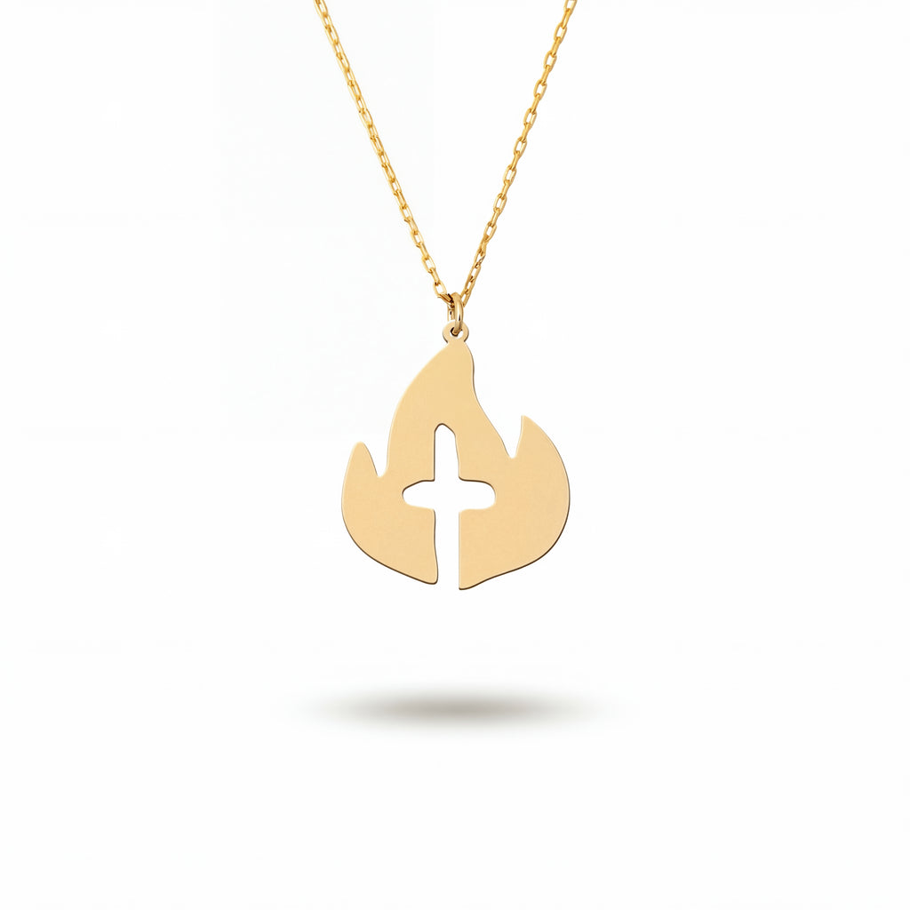 Holy Flame Necklace Gold Vermeil on Sterling Silver