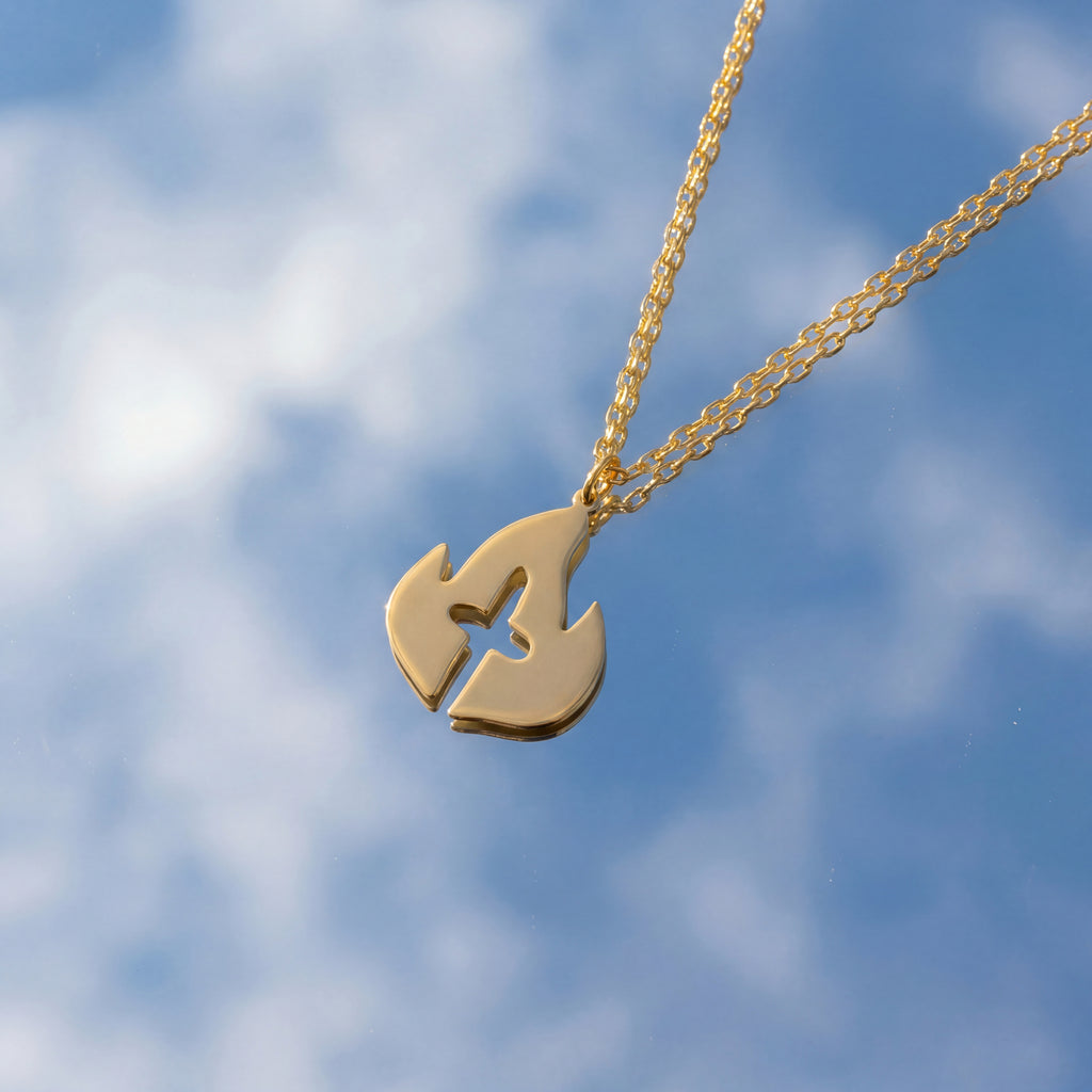 Holy Flame Necklace Gold Vermeil on Sterling Silver
