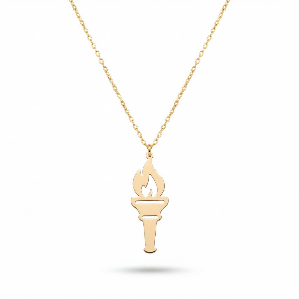 Torch Necklace in Gold Vermeil or Sterling Silver