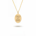 Oval Child of God Necklace 18k Gold Vermeil over Sterling Silver