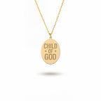 Oval Child of God Necklace 18k Gold Vermeil over Sterling Silver