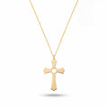 Minimal Cross Necklace in Gold Vermeil