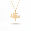 Minimalist Hope Cross Necklace Gold Vermeil Over Sterling Silver