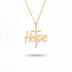 Minimalist Hope Cross Necklace Gold Vermeil Over Sterling Silver