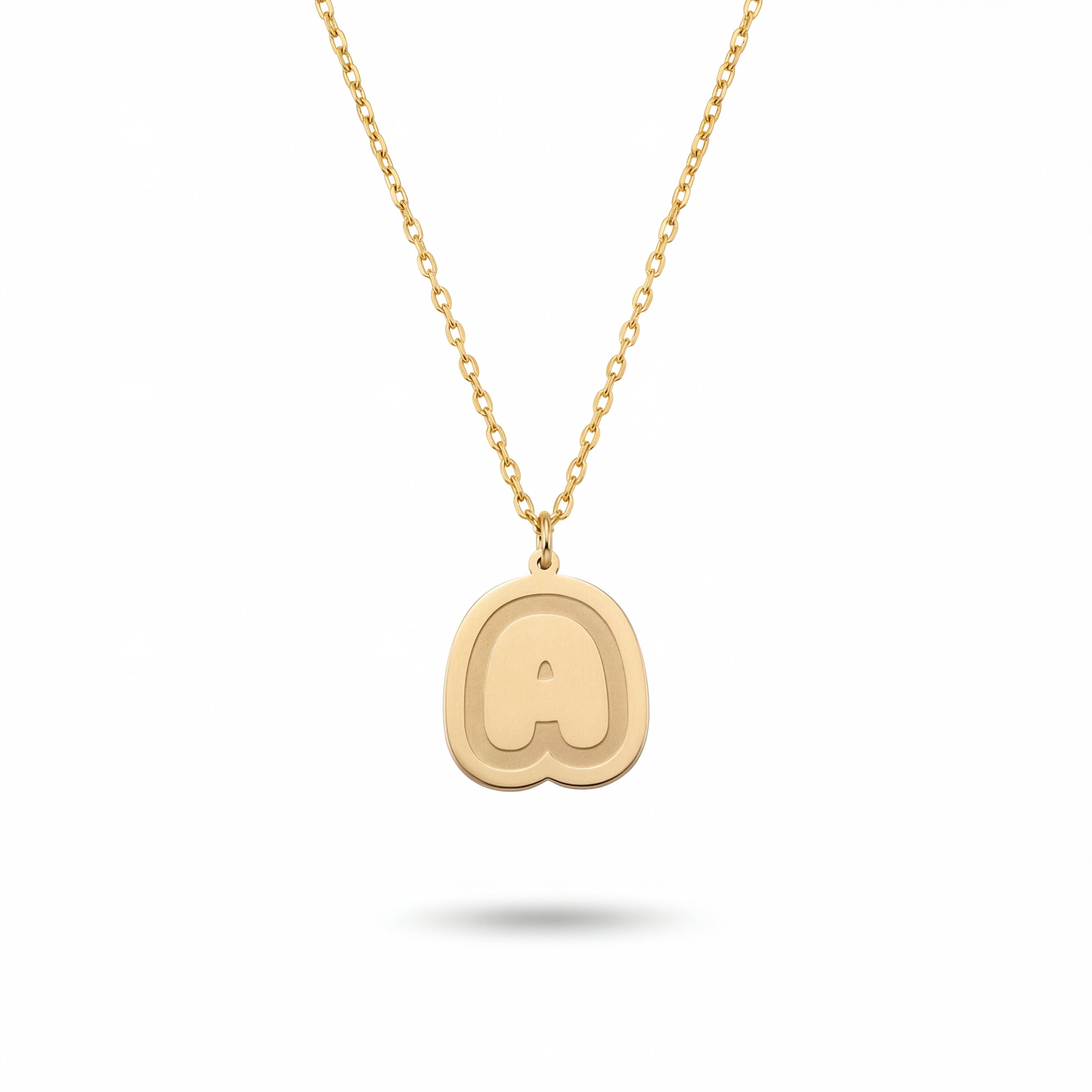 Personalized Bubble Initial Necklace in 18k Gold Vermeil