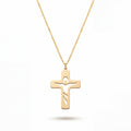 Risen Hope Cross Necklace in Yellow Gold Vermeil