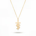 Sword & Serpent Necklace in Yellow Gold Vermeil