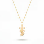 Sword & Serpent Necklace in Yellow Gold Vermeil