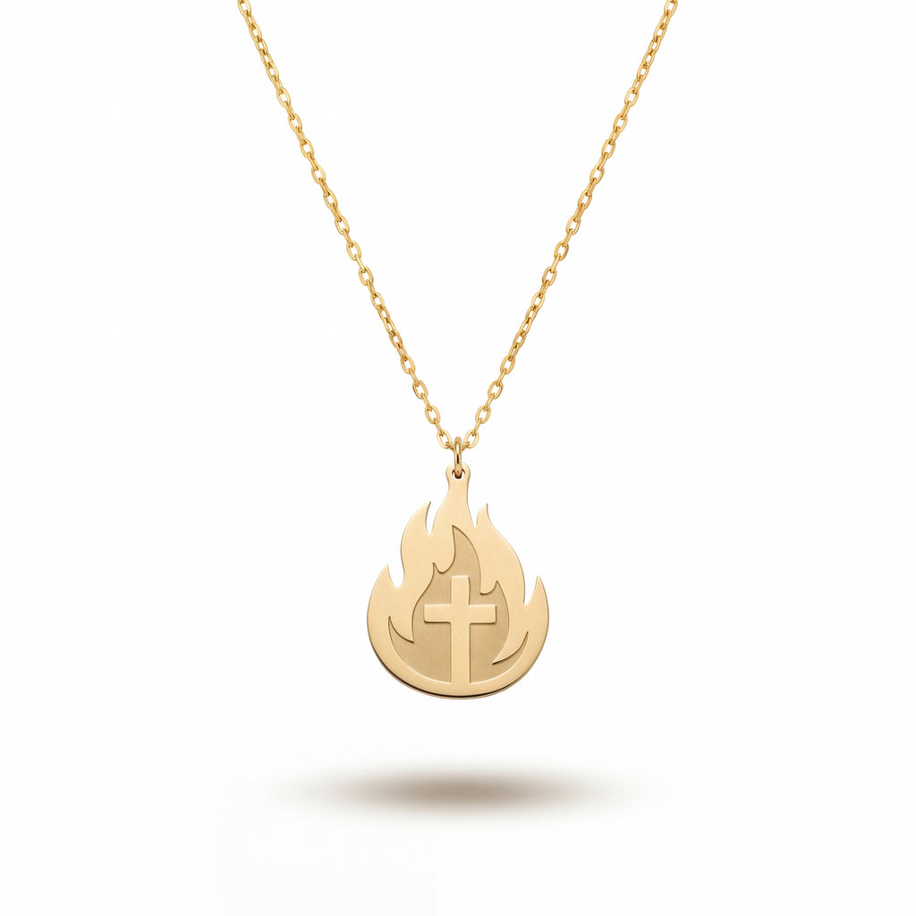 Minimalist Holy Fire Necklace in 18k Gold Vermeil