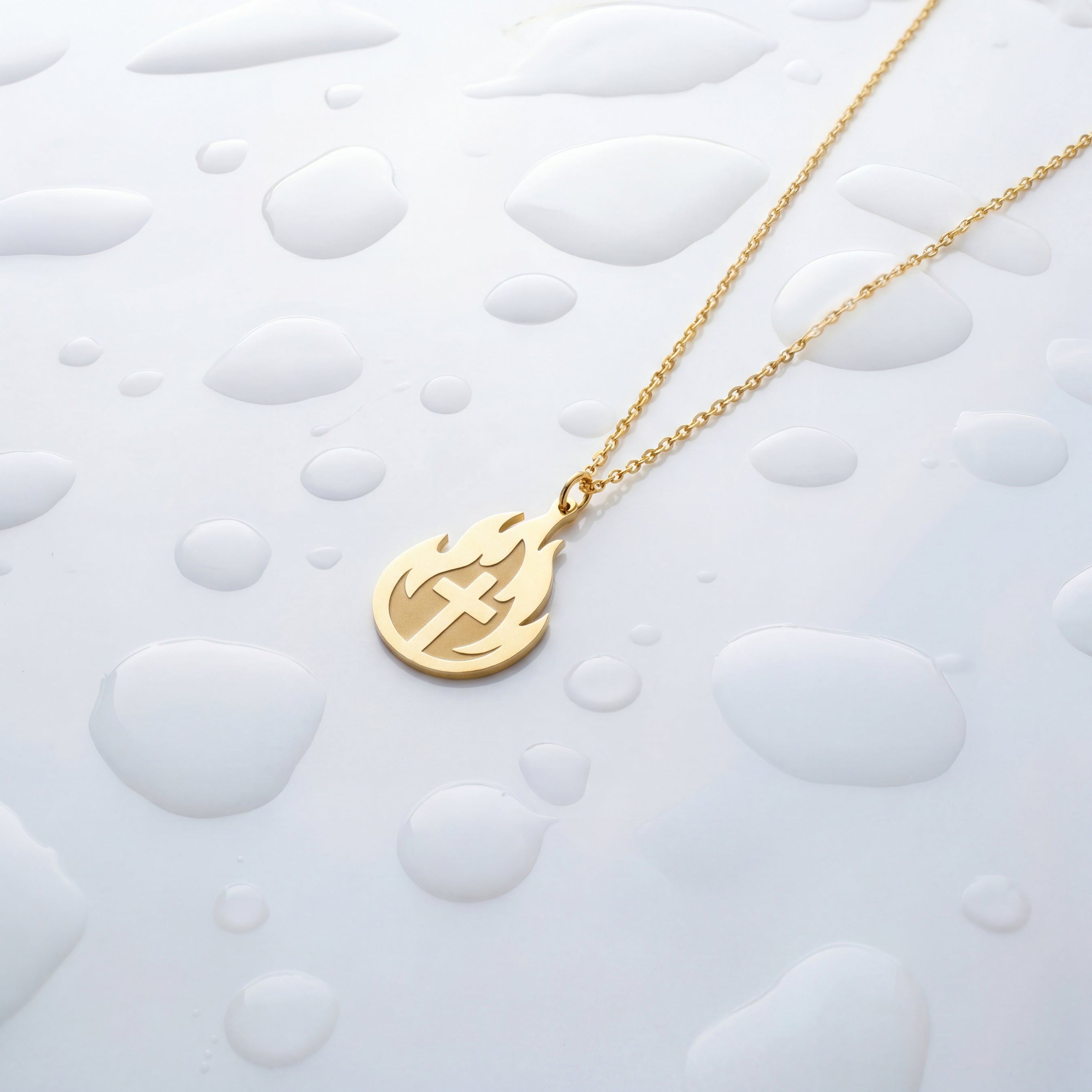 Minimalist Holy Fire Necklace in 18k Gold Vermeil