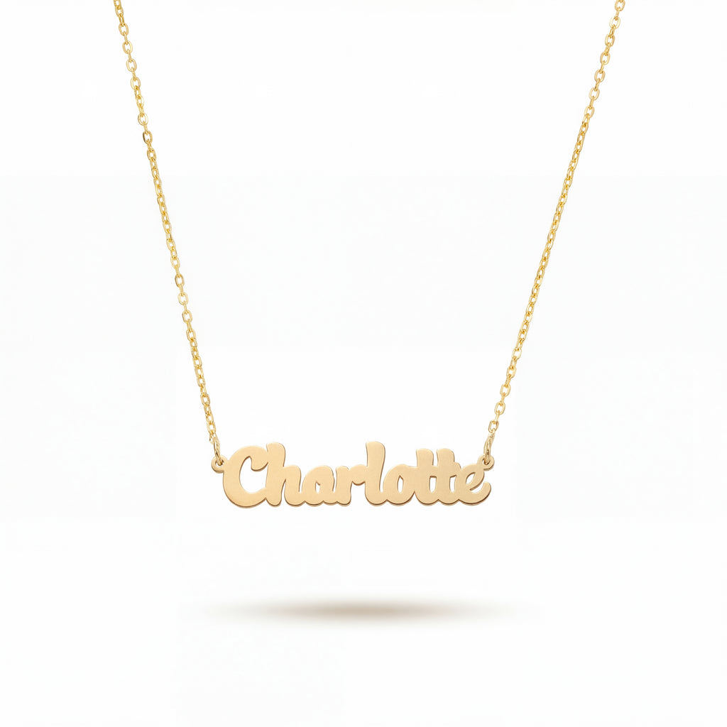 Custom Name Necklace 18k Gold Vermeil over Sterling Silver