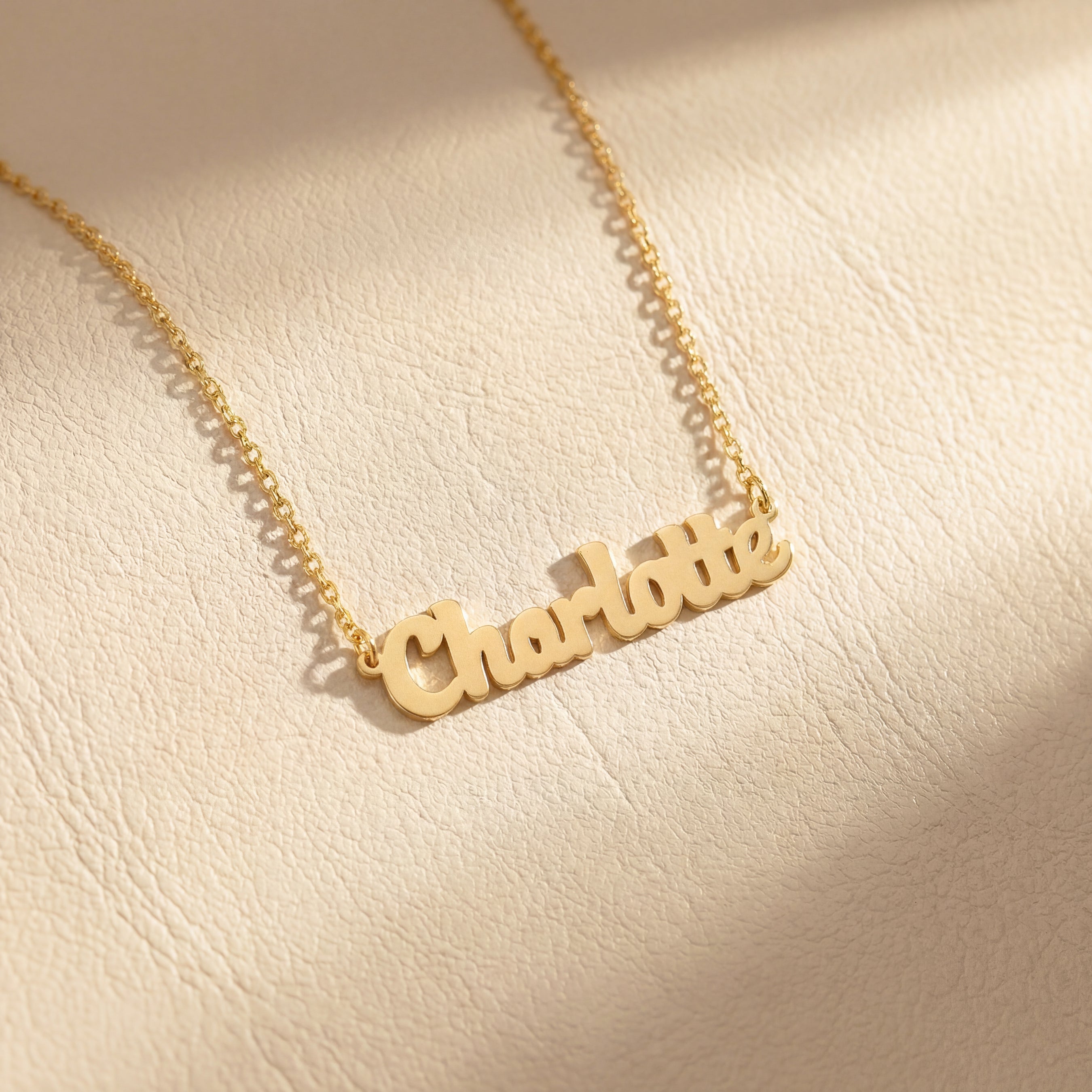 Custom Name Necklace 18k Gold Vermeil over Sterling Silver