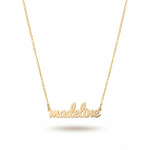 Cursive Name 14K Gold Plated Necklace