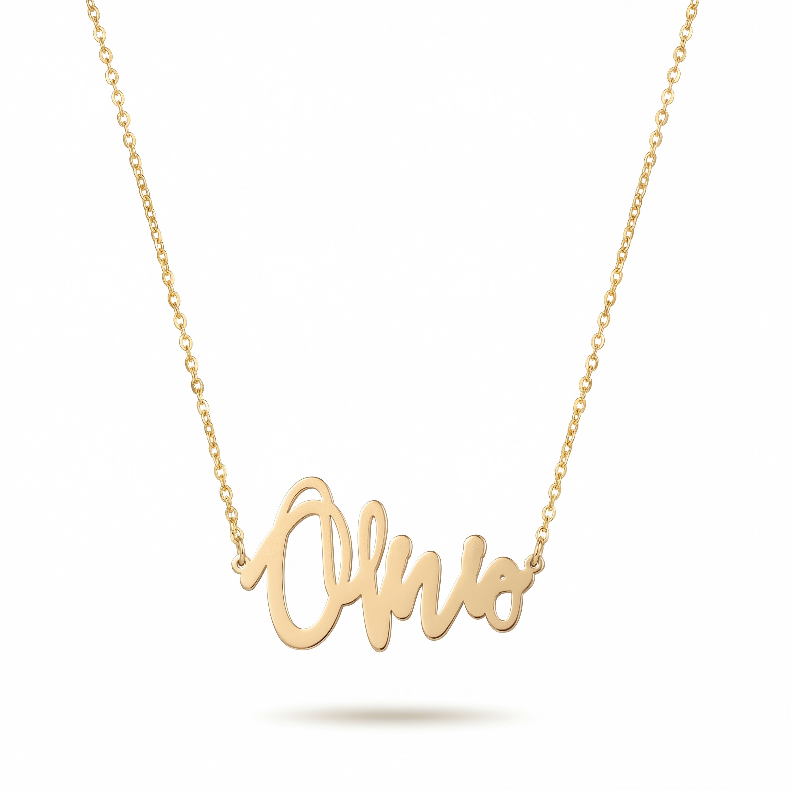 Script Name Necklace 18k Gold Vermeil