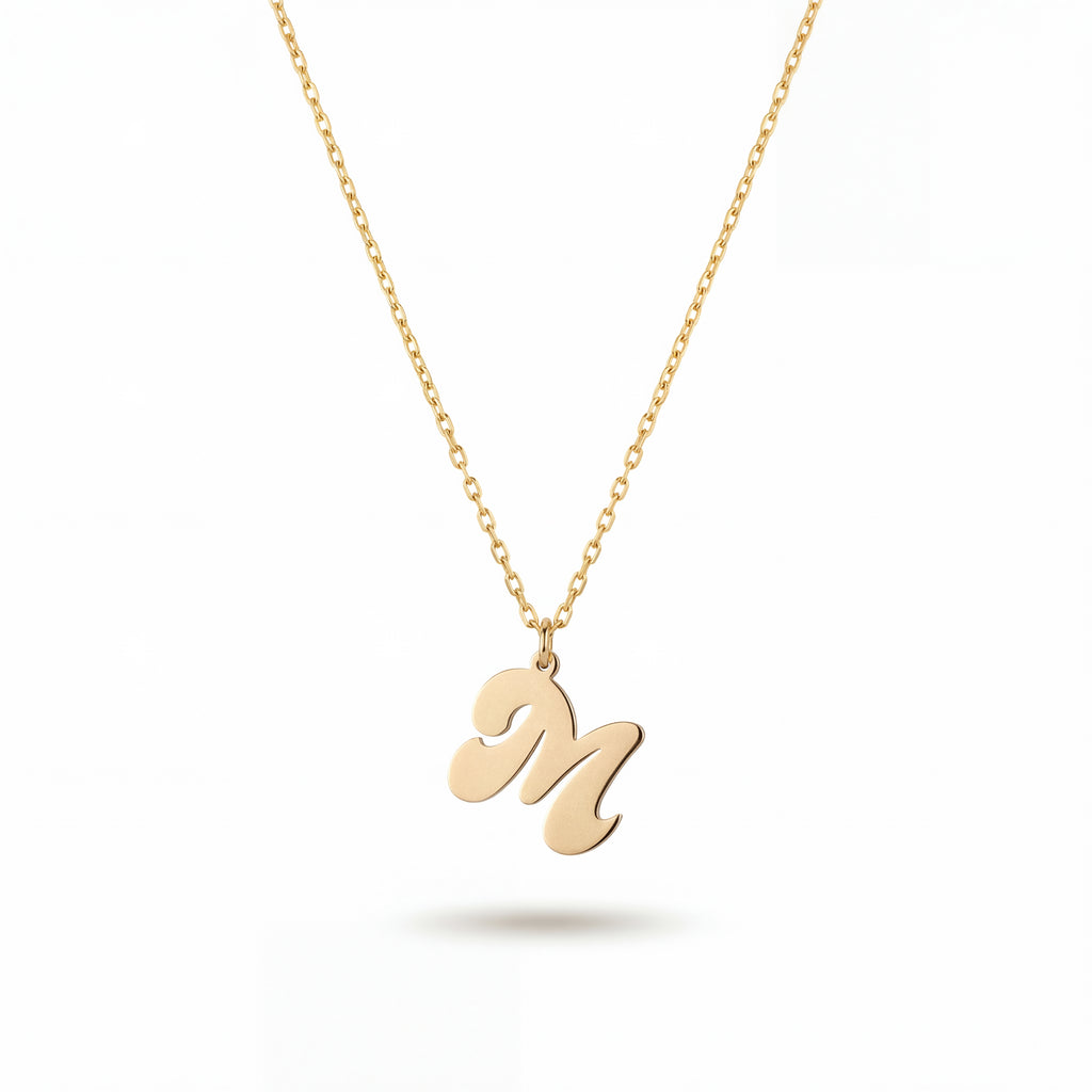 Personalized Initial Necklace in Gold Vermeil