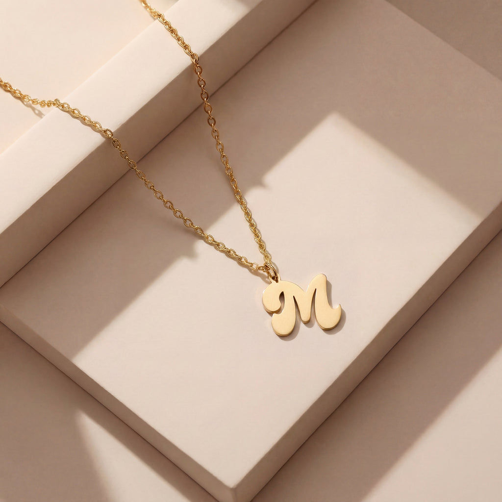Personalized Initial Necklace in Gold Vermeil