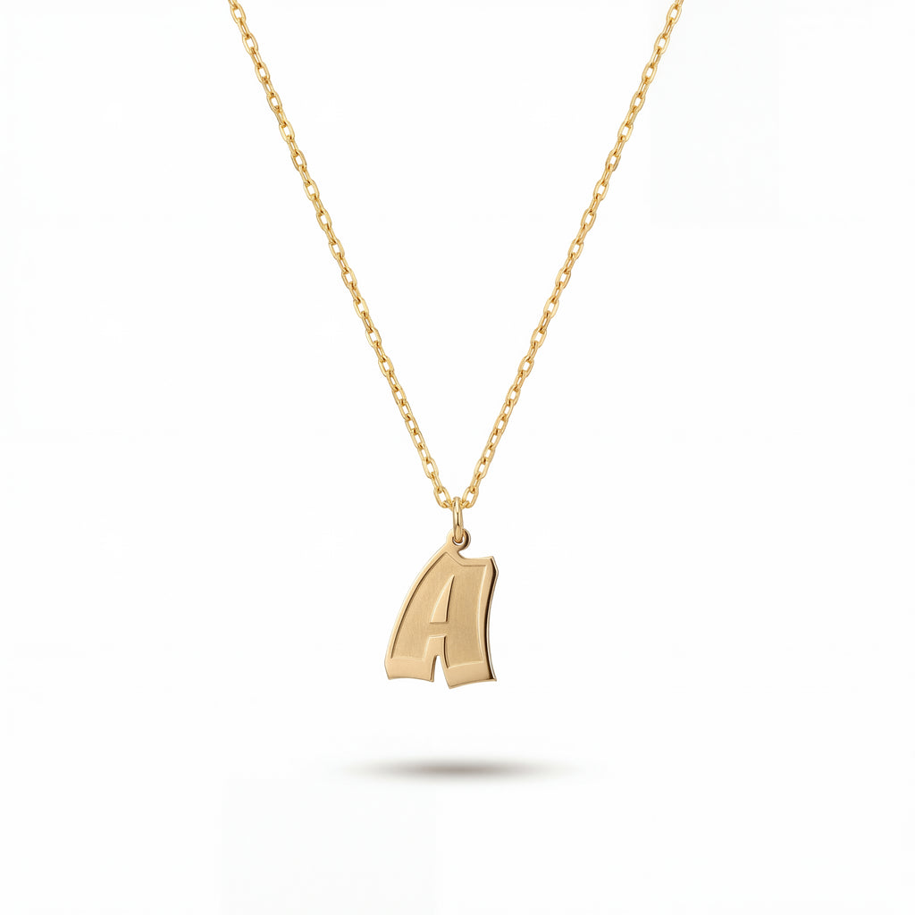 Initial Necklace Gold Vermeil over Sterling Silver