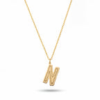 Greek Initial Necklace in 18k Gold Vermeil
