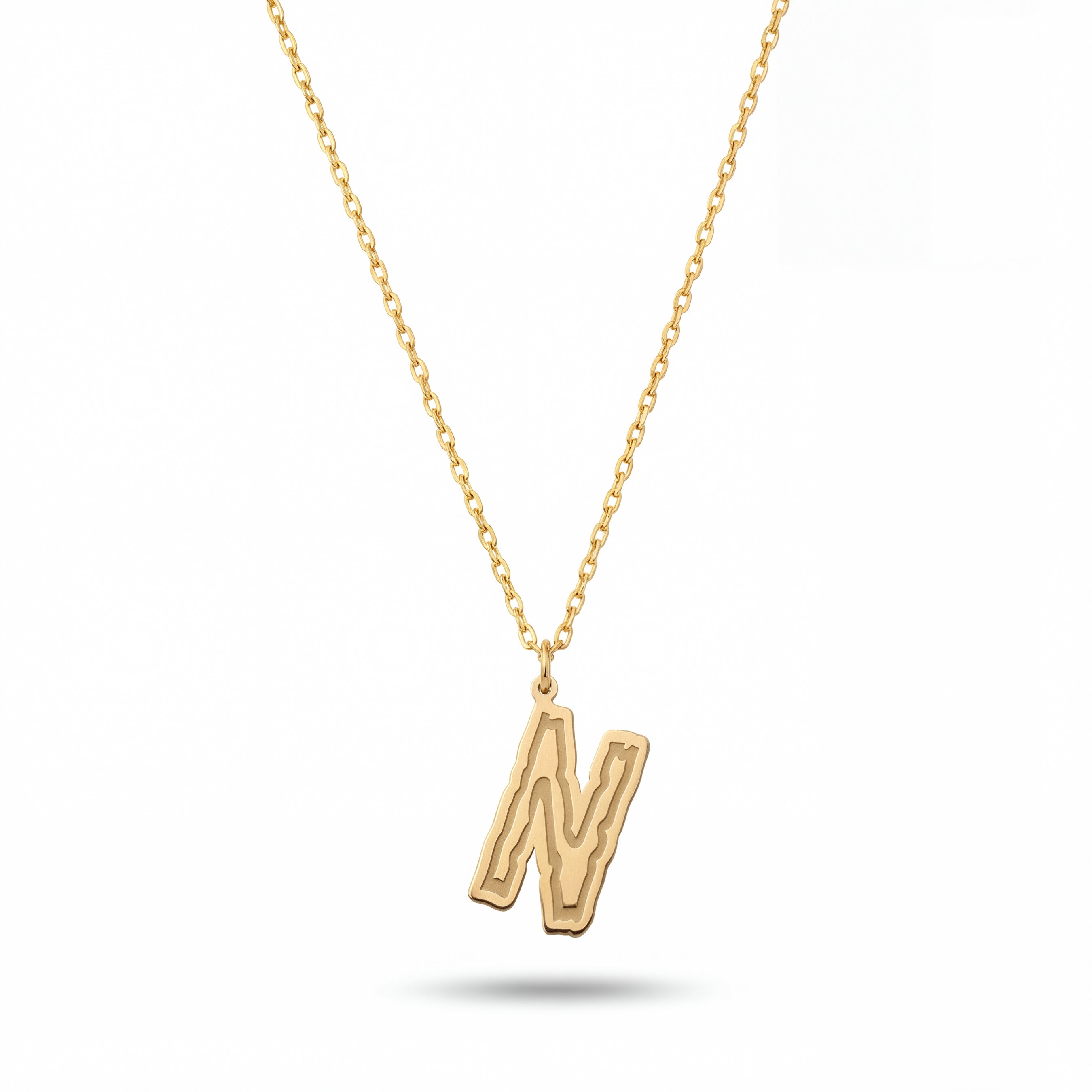 Greek Initial Necklace in 18k Gold Vermeil