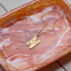 Greek Initial Necklace in 18k Gold Vermeil