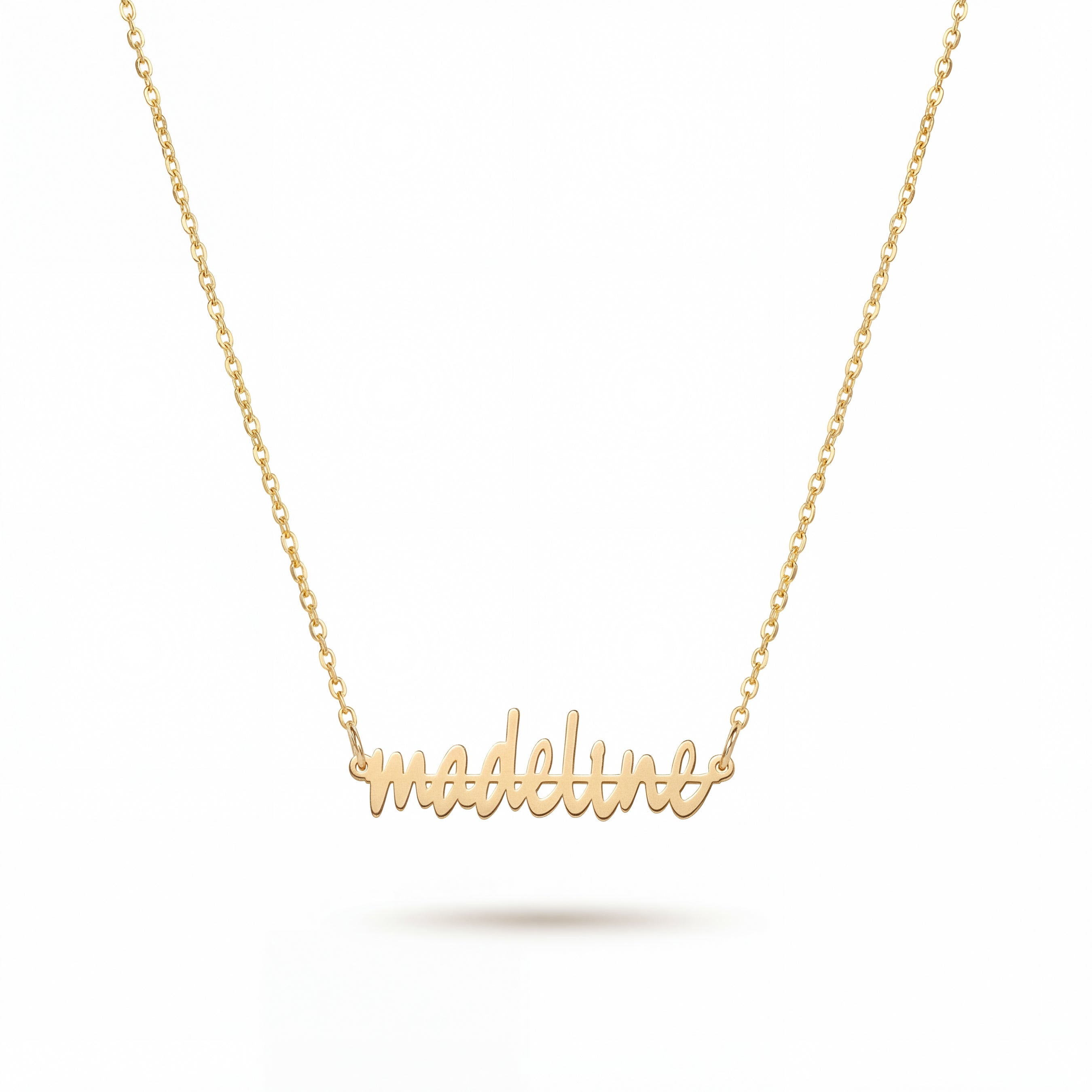 Script Name Necklace Gold Vermeil over Sterling Silver