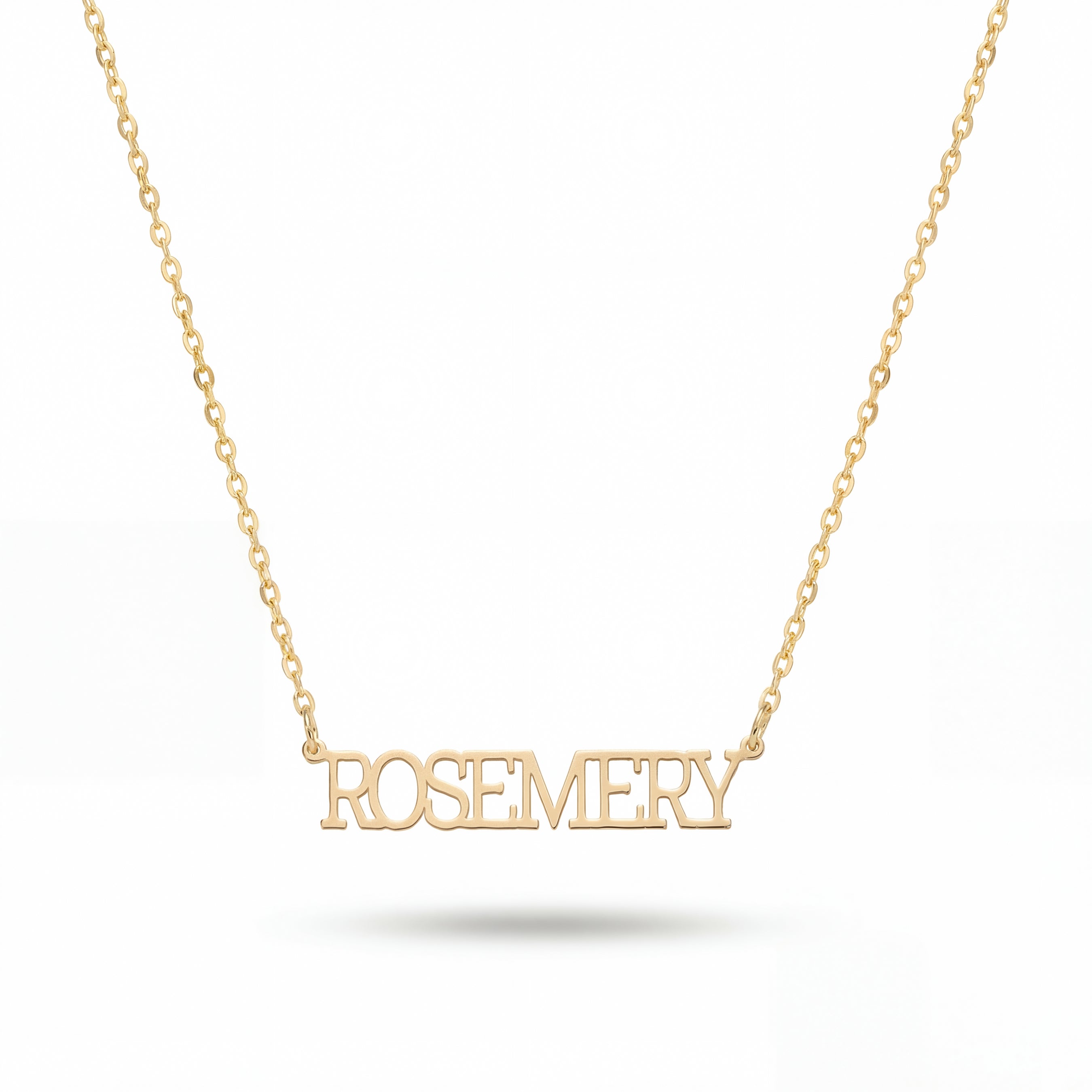 Custom Typewriter Name Necklace 18k Gold Vermeil