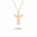 Jesus Necklace Gold Vermeil over Sterling Silver