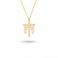 Resurrection Cross Sterling Silver Necklace in 18k Gold Vermeil
