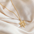 Resurrection Cross Sterling Silver Necklace in 18k Gold Vermeil