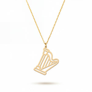 Minimal Harp 18k Gold Vermeil Sterling Silver Necklace