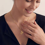 Minimal Harp 18k Gold Vermeil Sterling Silver Necklace