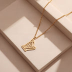 Minimal Harp 18k Gold Vermeil Sterling Silver Necklace