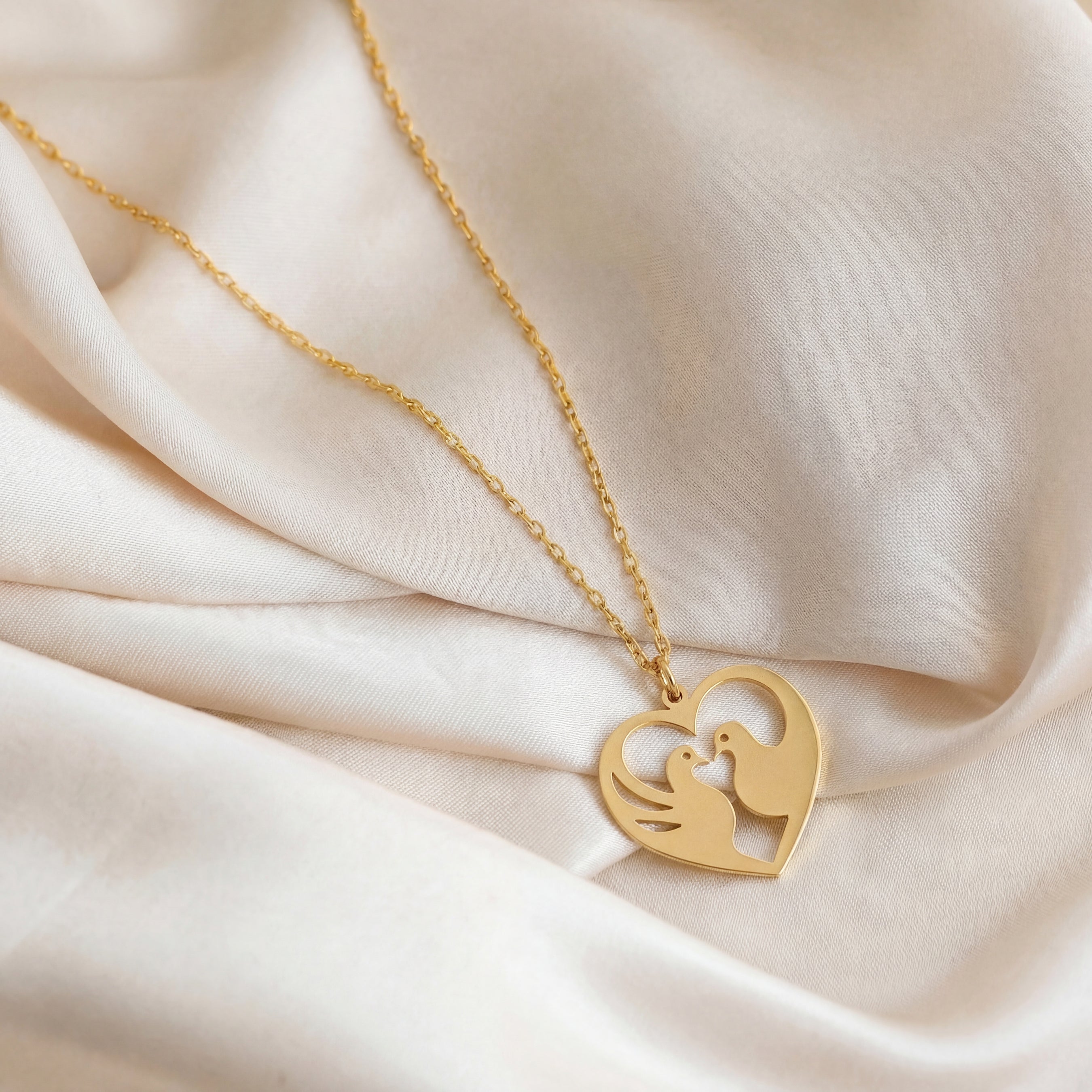 Love Birds Sterling Silver Couple Necklace