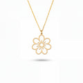 Daisy Flower Necklace in Sterling Silver