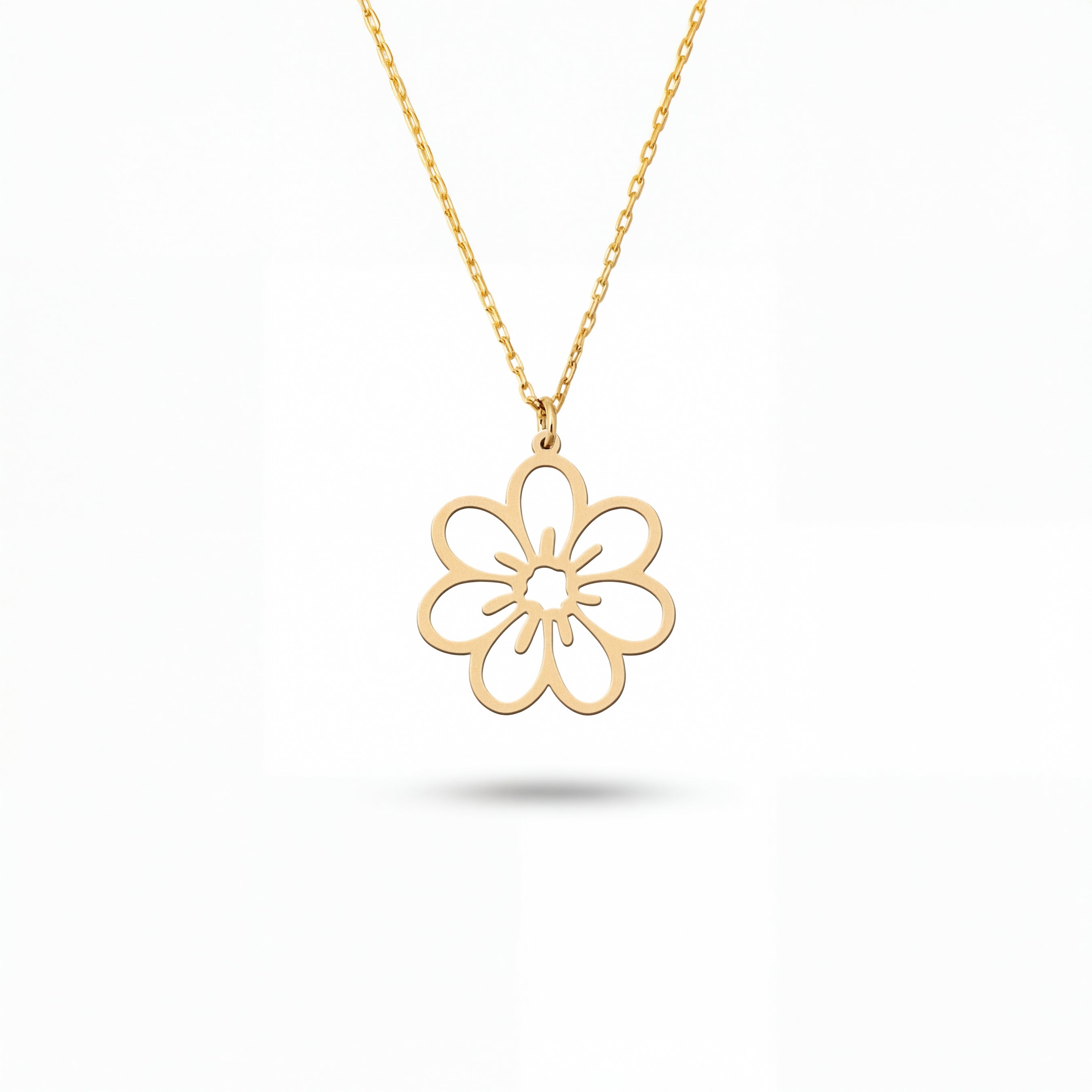 Daisy Flower Necklace in Sterling Silver
