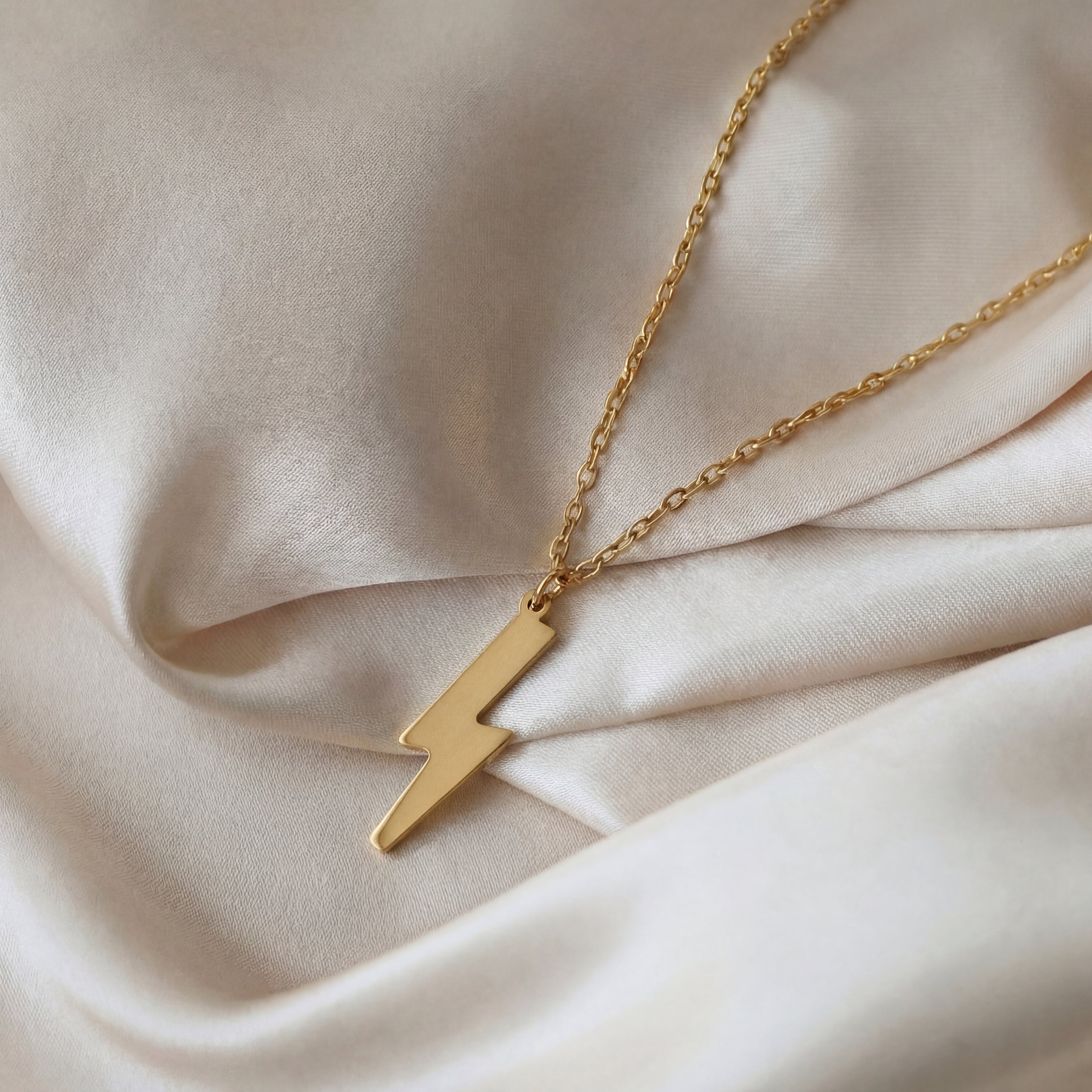 Tiny Lightning Necklace Sterling Silver