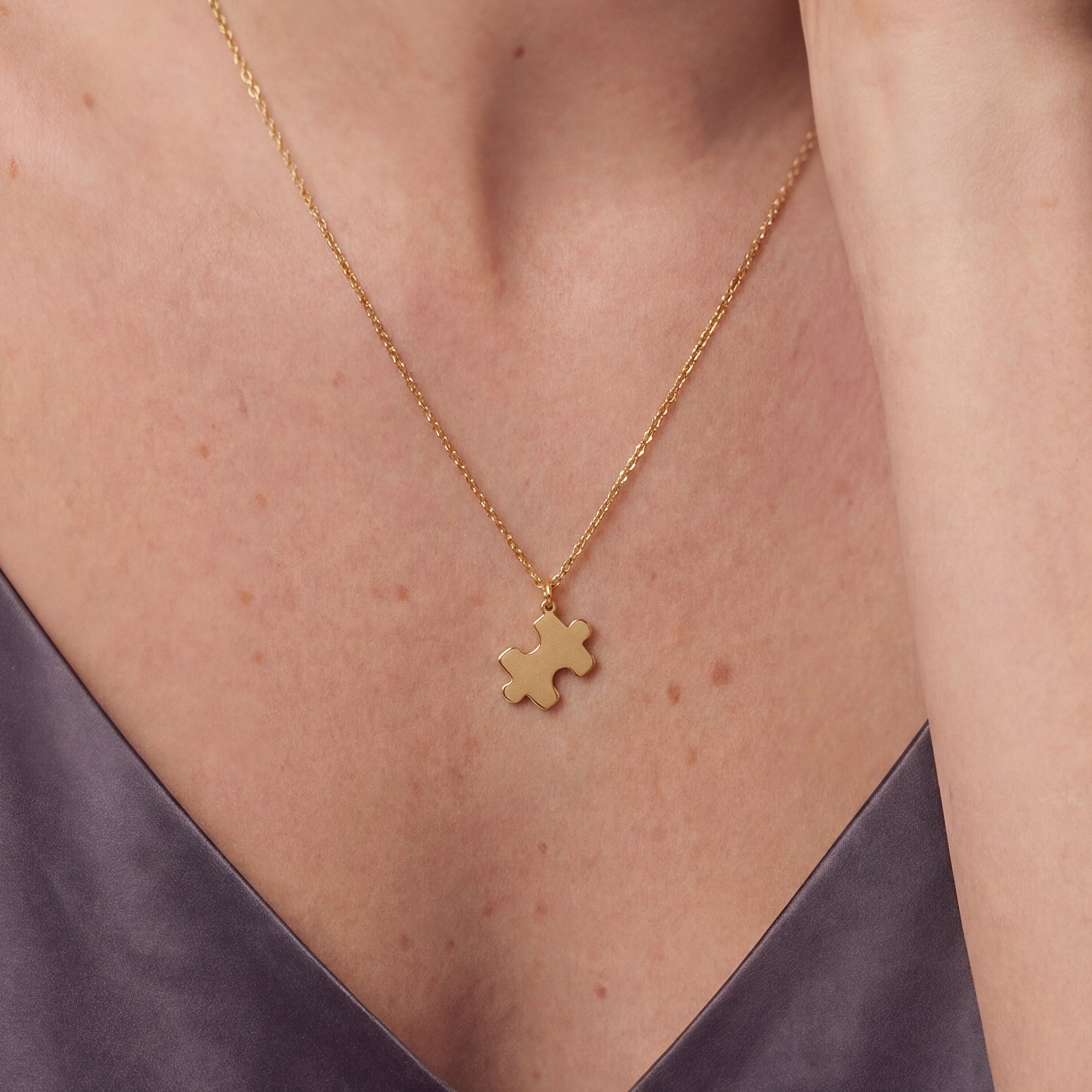 Sleek Puzzle Necklace in Sterling Silver