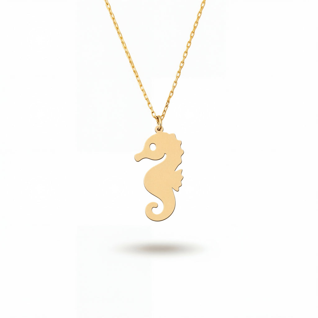 Seahorse Sterling Silver Necklace in 18k Gold Vermeil