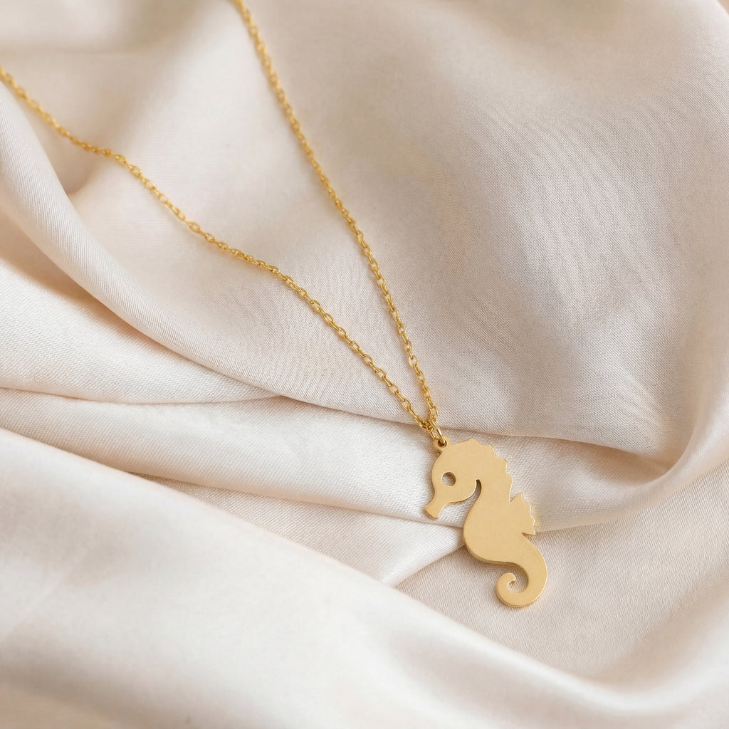Seahorse Sterling Silver Necklace in 18k Gold Vermeil