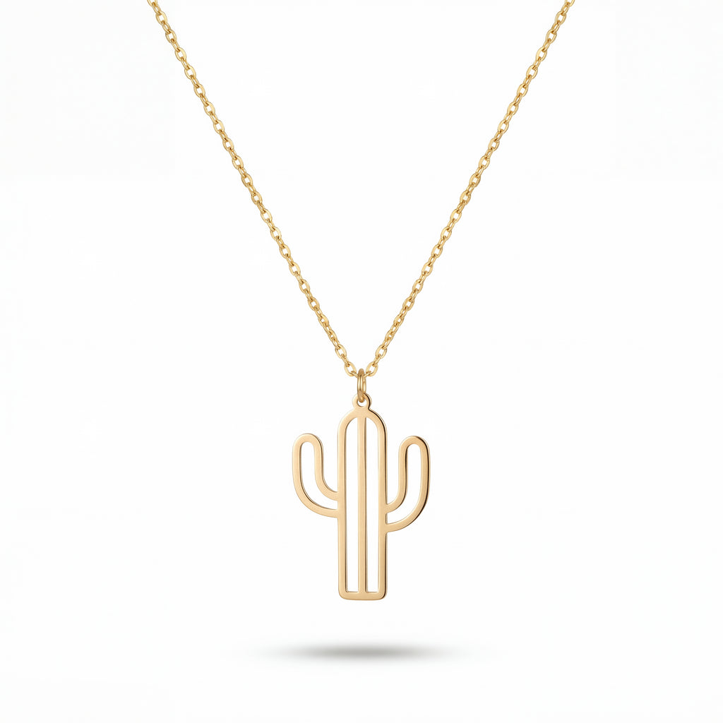 Cactus Necklace in Gold Vermeil over Sterling Silver