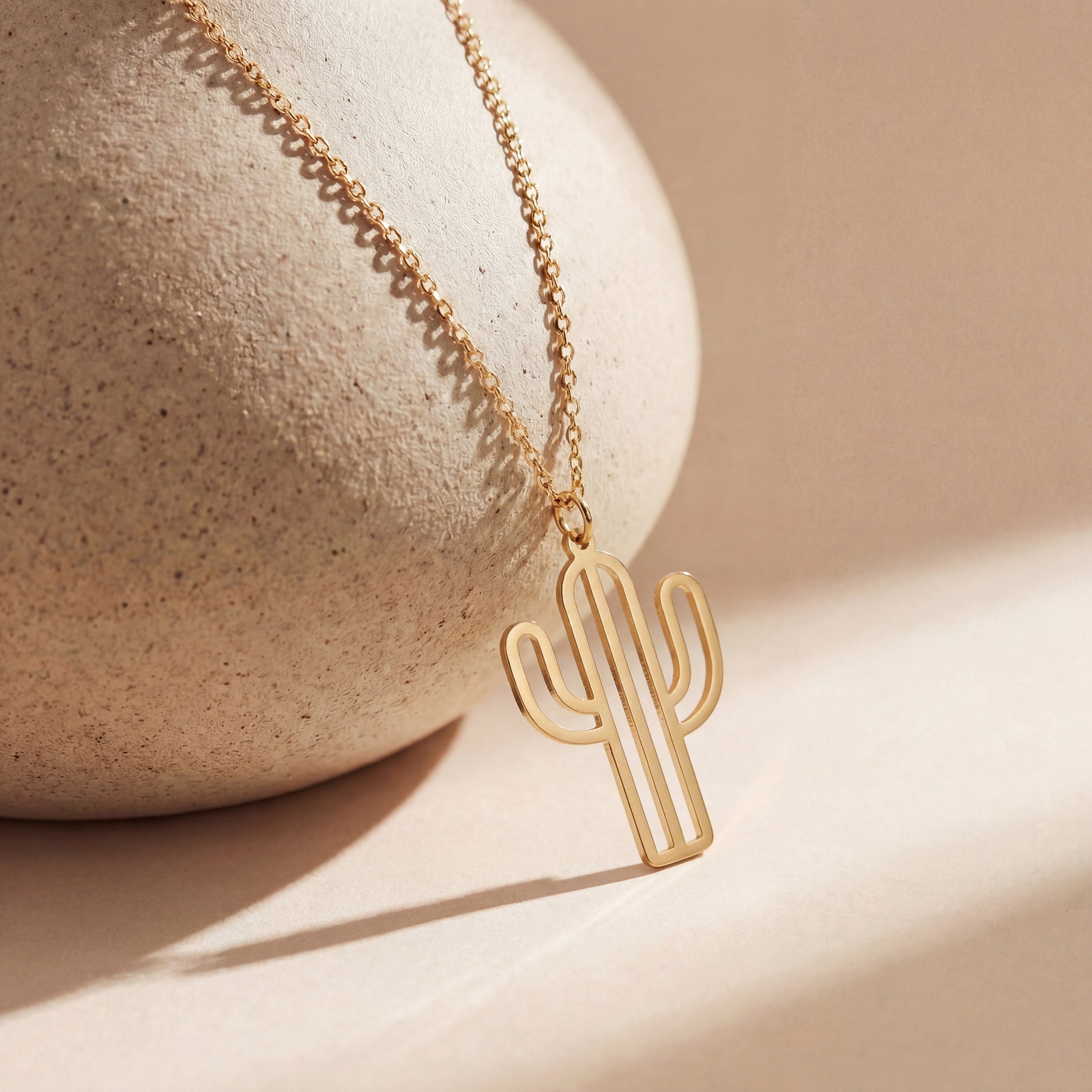 Cactus Necklace in Gold Vermeil over Sterling Silver
