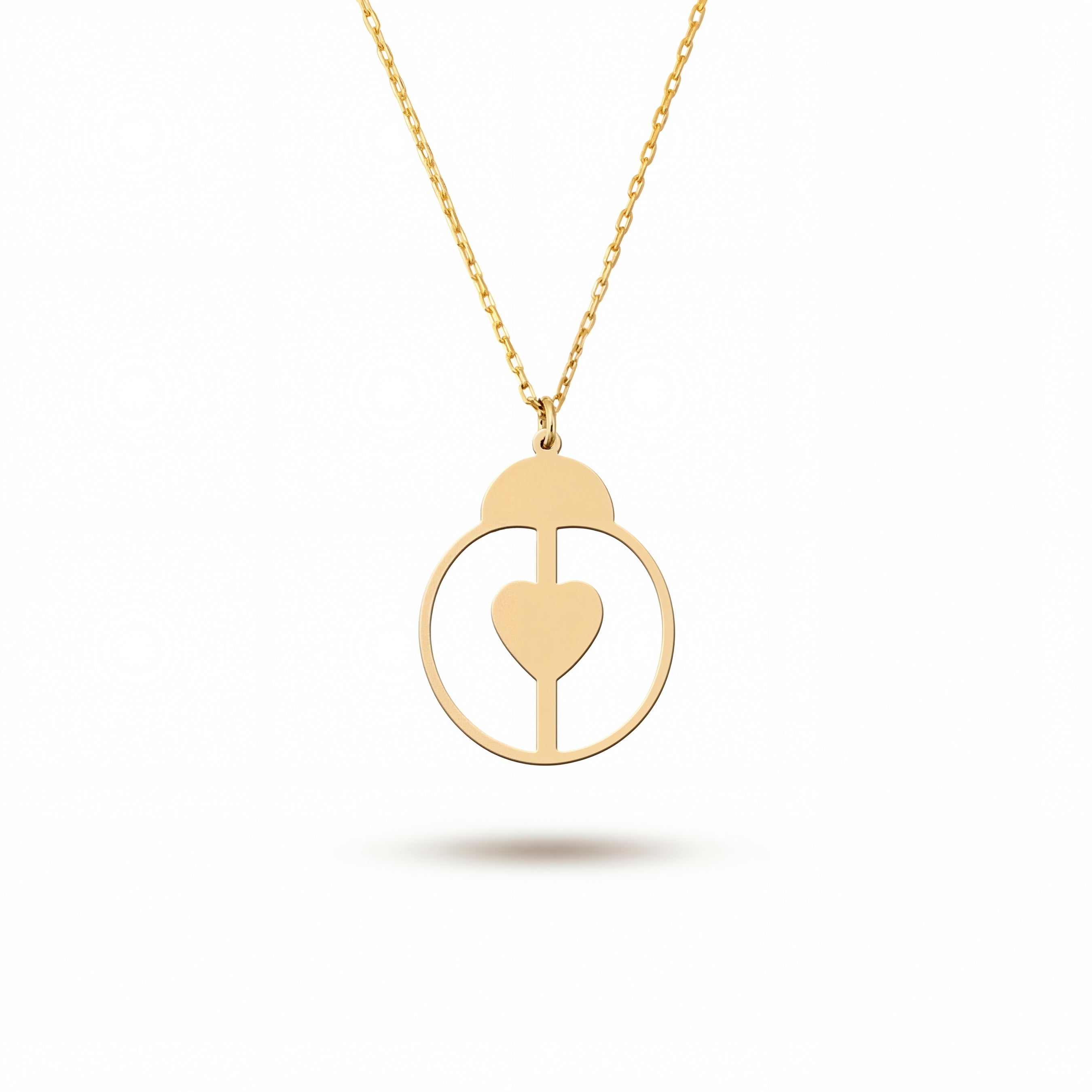 Heart Ladybird Sterling Silver Necklace