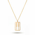 Piano Key Necklace Gold Vermeil Over Sterling Silver