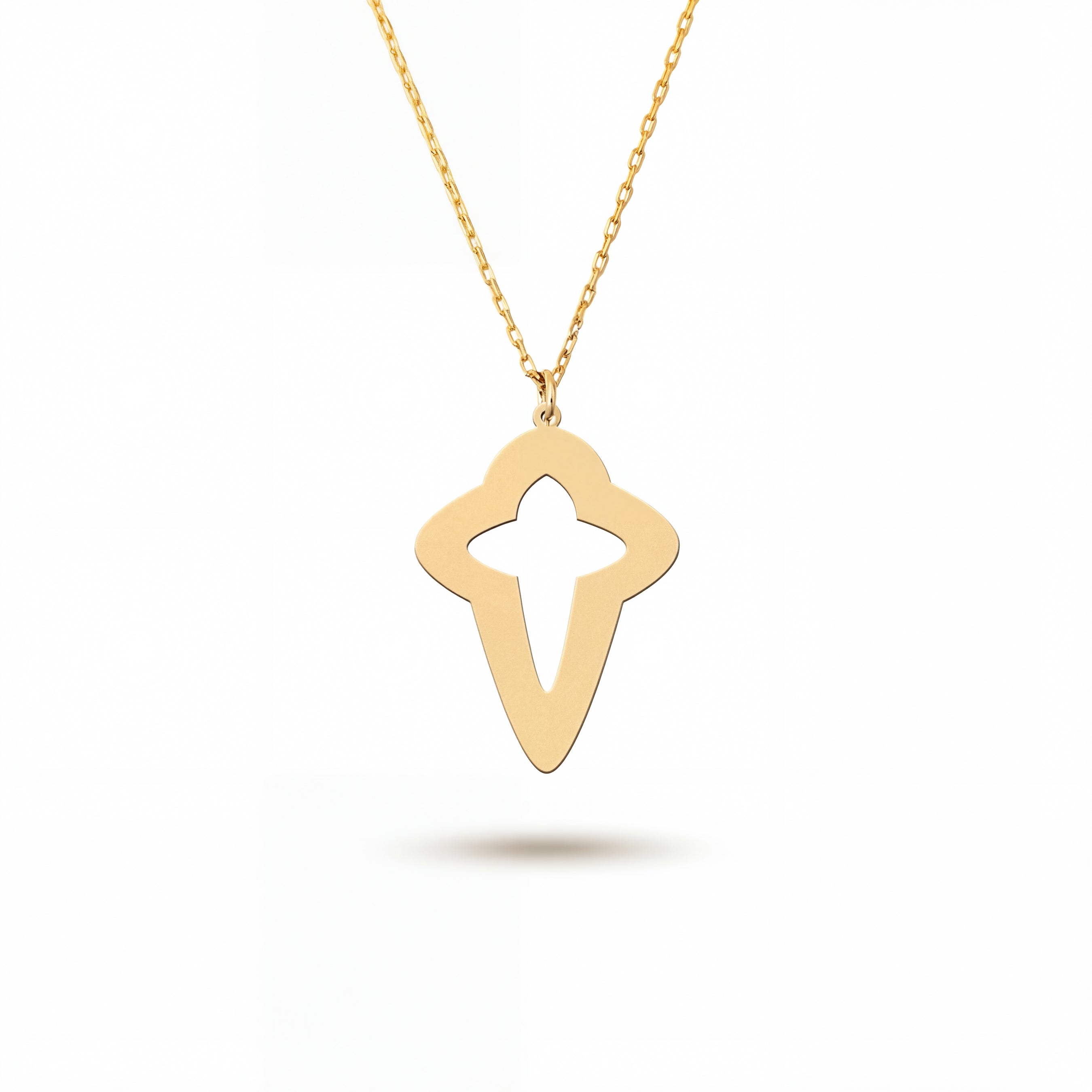 Star Cross Necklace 18k Gold Vermeil Over Silver