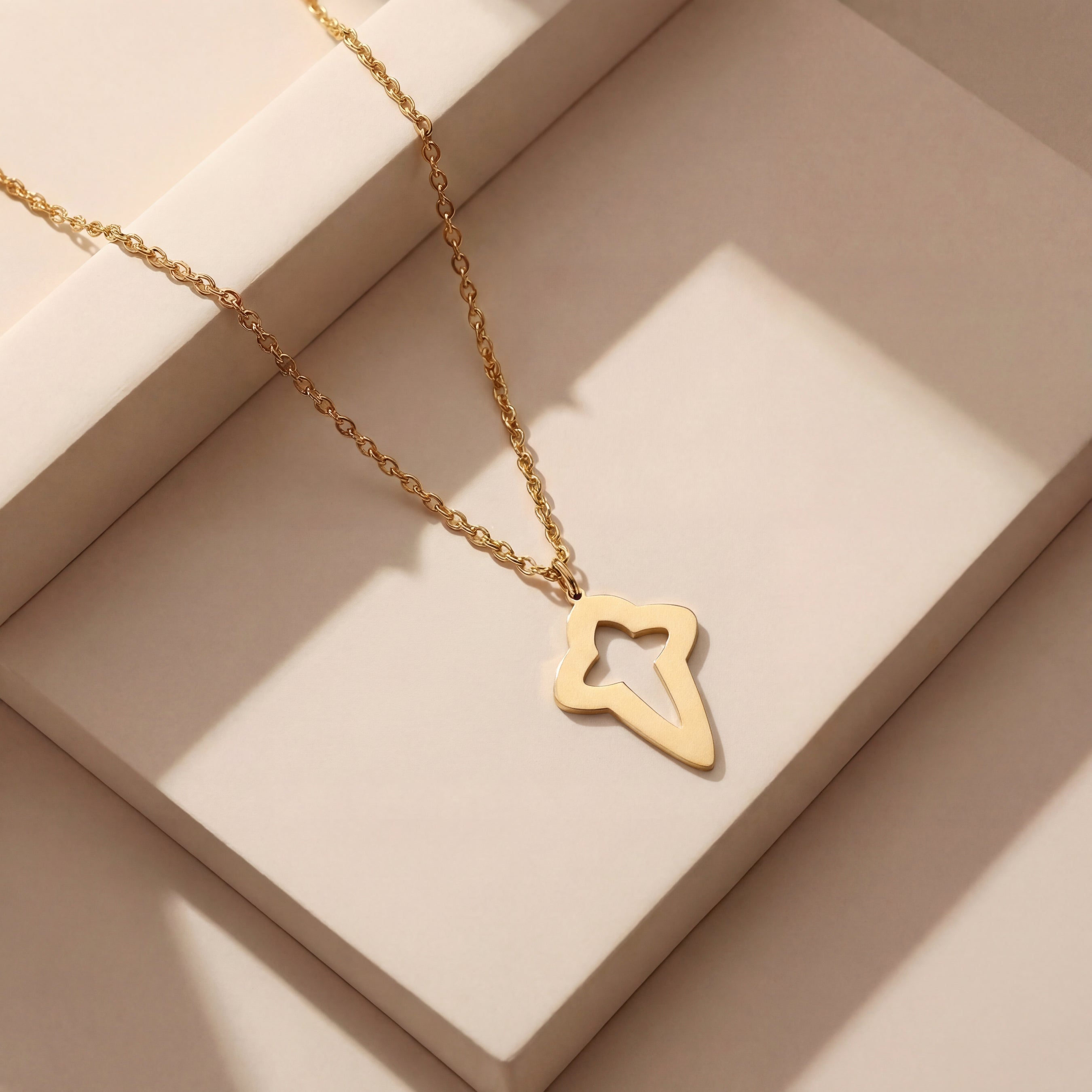 Star Cross Necklace 18k Gold Vermeil Over Silver